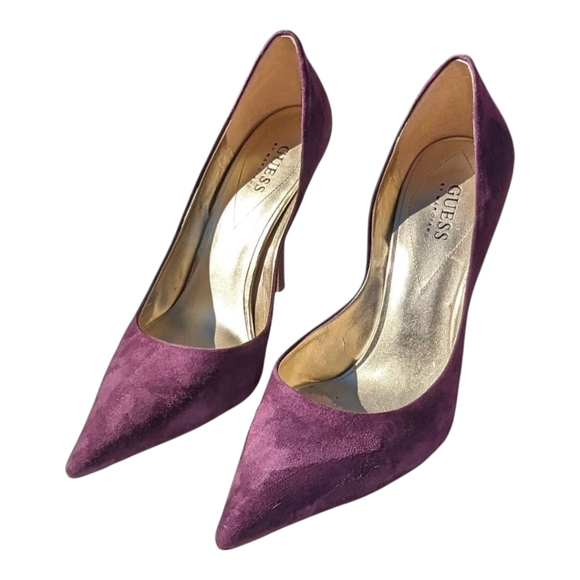 Guess Suede Purple Heel - Picture 1 of 10